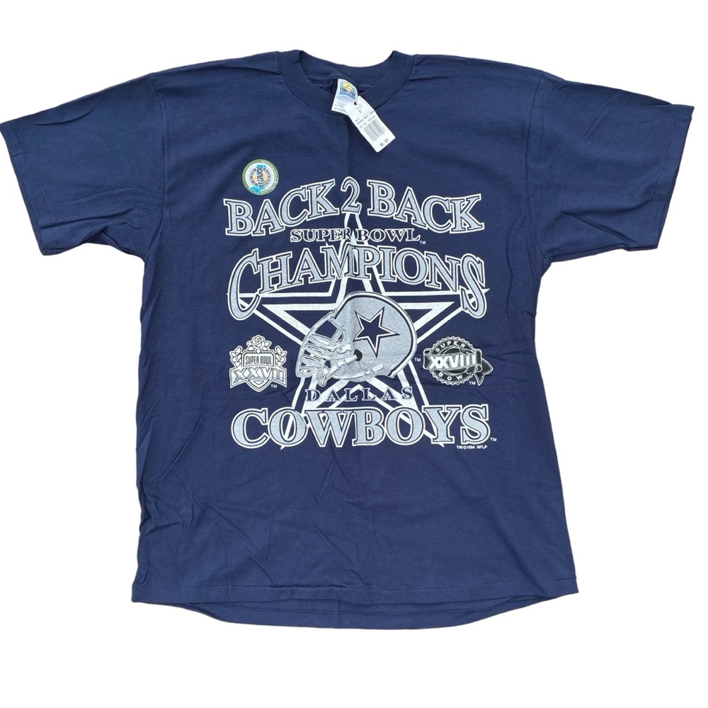 Dallas Cowboys VTG Deadstock 1994 Graphic Tee XL Super Bowl Single Stitch Cotton